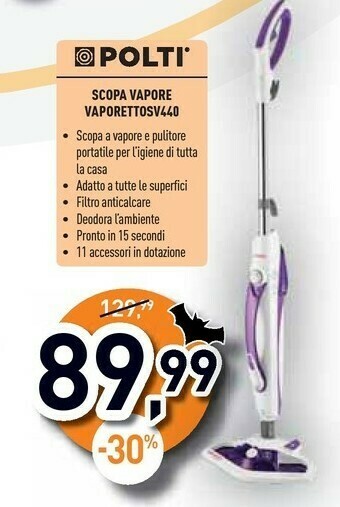 Unieuro Scopa vapore vaporetto sv440 offerta