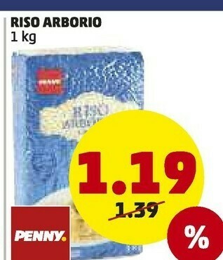 PENNY Riso fiorile - riso arborio 1000 g(ml) offerta