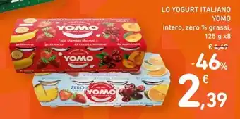 Spazio Conad LO YOGURT ITALIANO YOMO intero, zero % grassi offerta