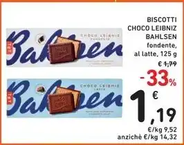 Spazio Conad BISCOTTI CHOCO LEIBNIZ BAHLSEN fondente, al latte, 125 g offerta