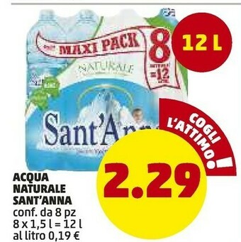 PENNY Acqua minerale naturale 1500 g(ml) offerta