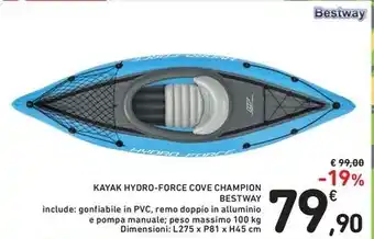 KAYAK HYDRO-FORCE COVE CHAMPION BESTWAY