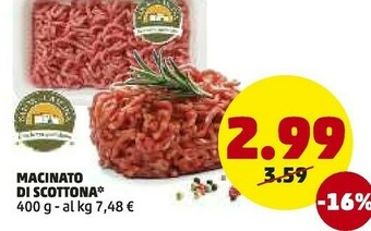 PENNY Sapor di cascina macinato di scottona offerta