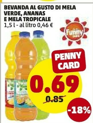 PENNY Bevanda al gusto di mela verde offerta