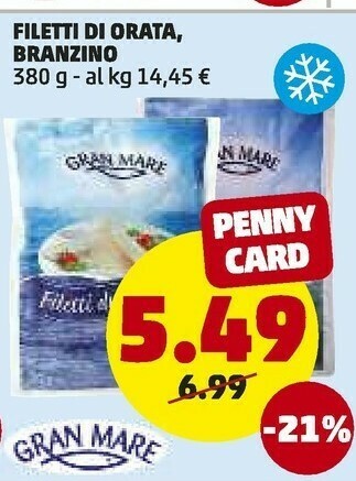PENNY Filetti di orata offerta