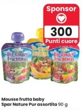 Despar Mousse frutta baby Spar Nature Pur assortita 90 g offerta