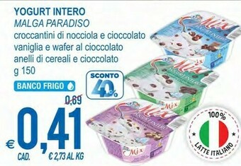MD Discount Yogurt mix bianco con cioccolato e nocciole 150 g(ml) offerta