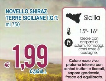 Novello shiraz terre siciliane igt