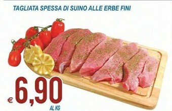Tagliata spessa di suino alle erbe fini