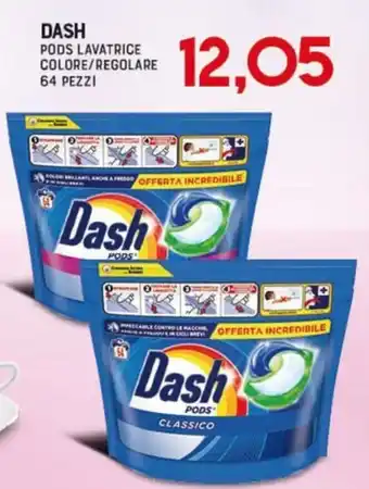 Gran Risparmio DASH PODS LAVATRICE COLORE/REGOLARE 64 PEZZI offerta