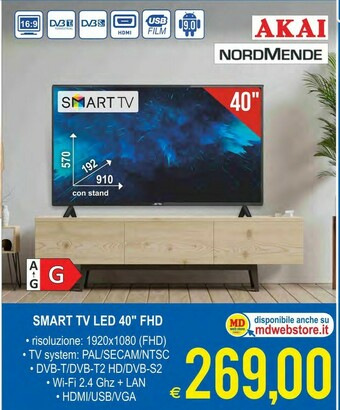 MD Discount Smart tv led 40'' fhd offerta