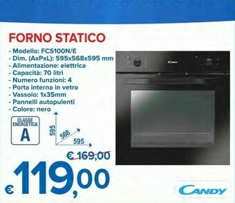 MD Discount Smart fcs100n/e 70 l a nero offerta