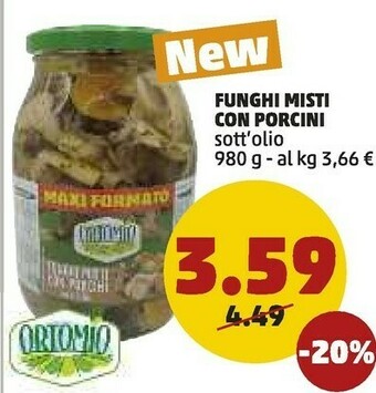 PENNY Ortomio funghi misti con porcini offerta