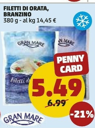 PENNY Filetti di orata offerta