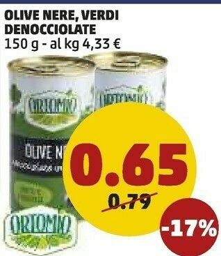 PENNY Ortomio olive nere offerta