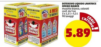PENNY Detersivo liquido lavatrice muschio bianco/ colorati offerta
