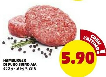 PENNY Hambuger di puro suino offerta