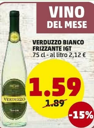 PENNY Verduzzo bianco frizzante igt offerta