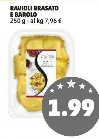 PENNY Ravioli brasato e barolo offerta