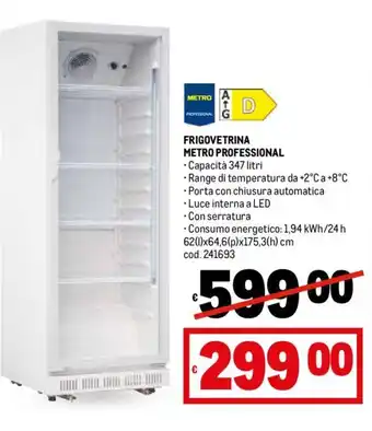 Metro FRIGOVETRINA METRO PROFESSIONAL Capacità 347 litri offerta