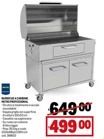 BARBECUE A CARBONE METRO PROFESSIONAL