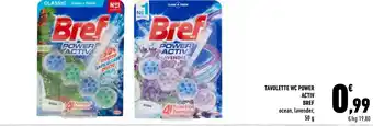 Spazio Conad TAVOLETTE WC POWER ACTIV BREF ocean, lavender, 50 g offerta