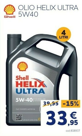 Norauto Olio helix ultra 5w40 offerta