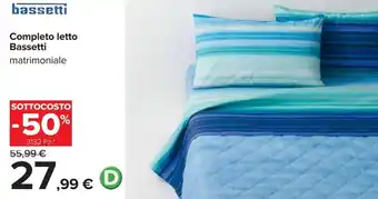 Carrefour Iper Bassetti Completo letto offerta