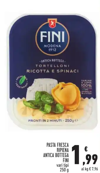 Conad PASTA FRESCA RIPIENA ANTICA BOTTEGA FINI vari tipi 250 g offerta