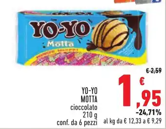 Conad YO-YO MOTTA cioccolato 210 g conf. da 6 pezzi offerta