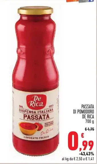 Conad PASSATA DI POMODORO DE RICA 700 g offerta