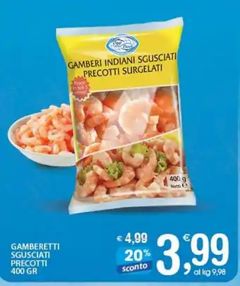 Qui Discount GAMBERETTI SGUSCIATI PRECOTTI 400 GR offerta