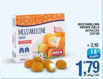 Qui Discount MOZZARELLINE PANATE IGELA ASTUCCIO 225 GR offerta