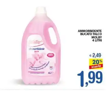 Qui Discount AMMORBIDENTE BUCATO TALCO MOLBY 4 LITRI offerta