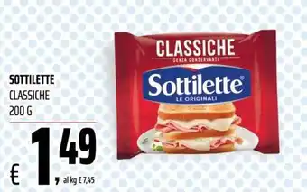 Coop SOTTILETTE CLASSICHE 200 G offerta