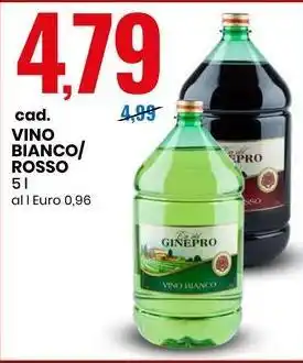 Eurospin VINO BIANCO/ ROSSO 5 l offerta