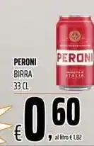 Coop PERONI BIRRA 33 CL offerta