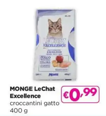 Acqua & Sapone MONGE LeChat Excellence croccantini gatto 400 g offerta