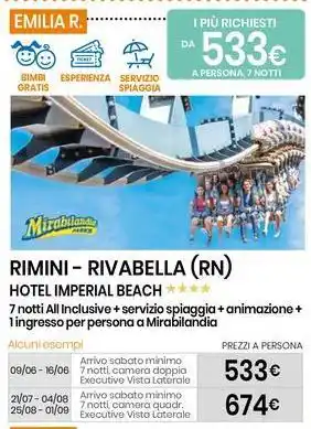 Eurospin RIMINI- RIVABELLA (RN) HOTEL IMPERIAL BEACH offerta