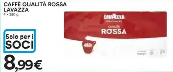Ipercoop CAFFÈ QUALITÀ ROSSA LAVAZZA 4 x 250 g offerta