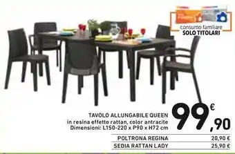 Spazio Conad TAVOLO ALLUNGABILE QUEEN offerta