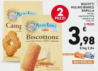 Spazio Conad BISCOTTI MULINO BIANCO BARILLA vari tipi, a partire da 700 g offerta