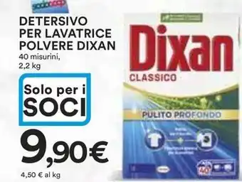 Ipercoop DETERSIVO PER LAVATRICE POLVERE DIXAN 40 misurini offerta