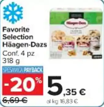 Carrefour Market Favorite Selection Häagen-Dazs Conf. 4 pz 318 g offerta