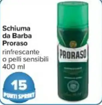 Carrefour Market Schiuma da Barba Proraso rinfrescante o pelli sensibili 400 ml offerta