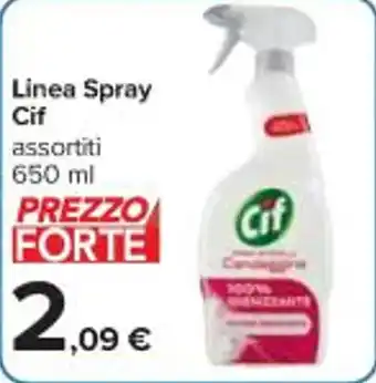 Carrefour Market Linea Spray Cif assortiti 650 ml offerta