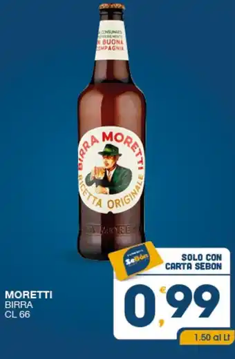 SeBón Supermercati MORETTI BIRRA CL 66 offerta