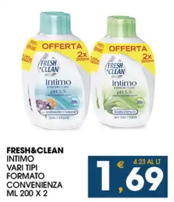 SeBón Supermercati FRESH&CLEAN INTIMO VARI TIPI FORMATO ML 200 X 2 offerta