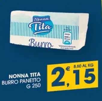 SeBón Supermercati NONNA TITA BURRO PANETTO G 250 offerta