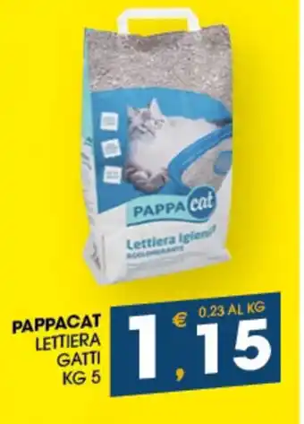 SeBón Supermercati PAPPACAT LETTIERA GATTI KG 5 offerta